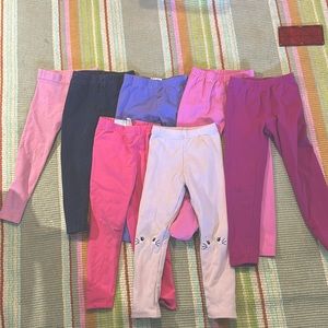 Lot of (sz 5) girls pants/ leggings, Hanna Andersson  primary + fleece lined